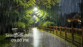 Wash Insomnia Away with Soft Rain on a Quiet Walking Path | Deep Sleep Rain ASMR