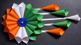How to make Indian Flag with Paper | Republic Day Craft Ideas | Tiranga Craft 🇮🇳