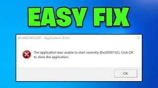 Fix WINWORD EXE Application Error 0xc0000142 The Application was Unable to Start Correctly - 2026