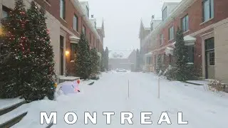 First Snowstorm in Montreal - Snow Storm in Canada (January 17, 2022)