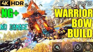 Rain of Sparks Warrior Bow Build Vs Tremortusk Boss Fight Horizon Forbidden West NG+ OP Build PS5 4K