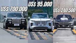 CHINA FAZ HIST&Oacute;RIA de Novo: Teste de Suspens&atilde;o dos Carros de Luxo.