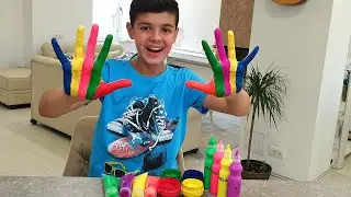 Learning Colors with Body Paint | Nursery Rhymes & Kids Songs