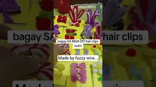DIY hair clips using fuzzy wire #diy #fuzzywireflowers #handmade