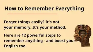 How to Remember Everything | Boost Your Memory | Graded Reader | Improve Your English ✅