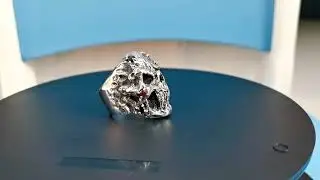 Diamond Eyes Halloween Skull Vampire Ring