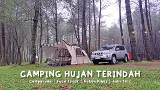 Camping Keluarga di Jungle Milk Lembang, Suasana Hujan Indah, Hijau, Berkabut dan Dingin 14°C
