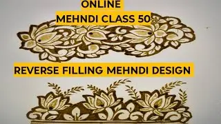 Mehndi class 50-Reverse filling or negative filling mehndi design.#hennaartbyradhika #reversemehndi