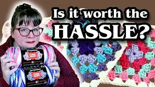 Red Heart Granny Square Yarn REVIEW! (Is it worth braving Walmart on a Saturday?)