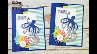 Stampin' Up! Sea of Textures Paper and Ink Card Class April 2019 with Kitchen Table Stamper