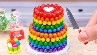 Amazing Miniature Colorful Rainbow Cake🌈Best Miniature Rainbow Chocolate Cake Decorating Ideas