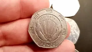 UK &pound;50 50p COIN HUNT BOOK 1 #37 - 1998 NHS 50p!!!