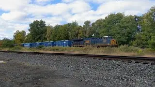 Solo CSX ET44AH #3357 Loud K5HLR2 Horn leading Freight Q634 - Madison Ohio October 2020.