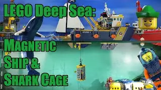 LEGO Deep Sea - Magnetic Shark Cage & Ocean Exploration Vessel 60095 🔱🤿🦈🏹