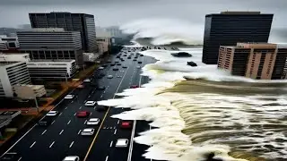 Shocking  Flood Disaster Caught on Camera | Roads Destroyed & Vehicles Vanish in Seconds