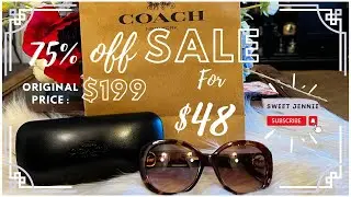 Coach Oversized Metal Soft Square Sunglasses in Pink tortoise