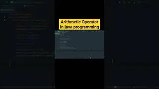 Arithmetic Operators in Java programming 