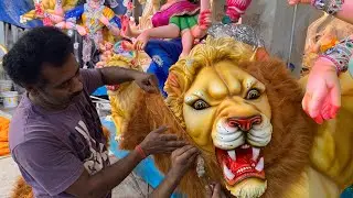 Sunder kalakar Durga Idols 2021 | Durga idol Making process at Dhoolpet | Durga murti making 2021
