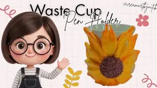 Home decoration🎀|| Waste Cup Pen Holder 🤩 ||Reuse Old Broken Cup #youtube #diy #reuse