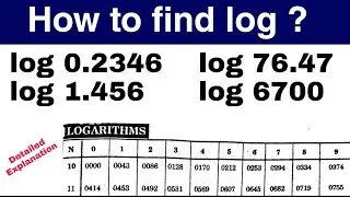 How to find log values ? Log Table | Detailed Explanation | Logarithim | By Keshav Sir