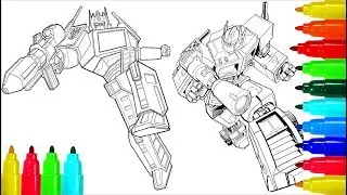 TRANSFORMERS # 3 Coloring Pages | Colouring Pages for Kids with Colored Markers