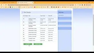 Class Timetable Schedule Creator in PHP