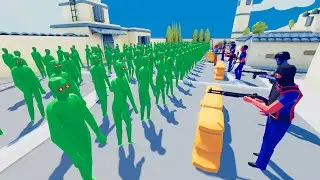 Zombie 100 Units vs Army Soldier - Totally Accurate Battle Simulator TABS