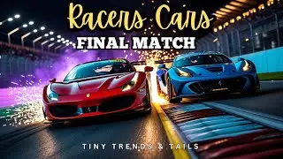 Cartoon Car Race at Night Stadium | Baby Drivers, Crashes & Victory Celebration | Fun Kids Animation