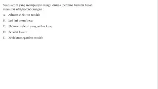 Latihan 2 - Sifat Keperiodikan Unsur