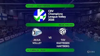 AKAA Volley (FIN) vs TSV Raiffeisen HARTBERG (AUT) 3 - 1