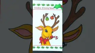 Step by Step Christmas Deer Drawing 🎄Creative Drawing Ideas