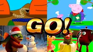 HUNGRY WORMS VS PEPPA PIG VS CHRISTMAS BRAINROT MEMES VS STEAL BRAINROT