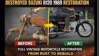 Destroyed Suzuki B120 1969 Restoration | Full Vintage Motorcycle Restoration From Rust to Rebuild