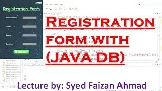 How To Create Registration Form With DataBase Connectivity Using Java in Netbeans | Hindi Urdu