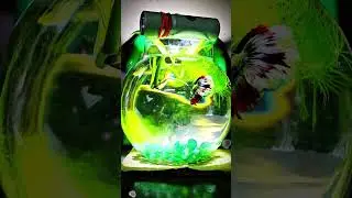 🎶Retro vibes, neon vibes🔮#asmr #fish #aquarium #aquaticpets #themeenshow #fishtank #shorts #cute