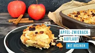 Apfel - Zwieback - Auflauf mit Rosinen / mega lecker, und einfach gemacht.