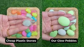 Handmade Premium Grade Glow in the Dark Pebbles