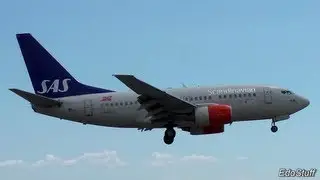 Scandinavian Airlines - SAS Boeing 737-683  LN-RCU - Landing at Split airport 1080p HD