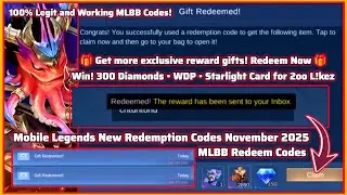 Новые коды погашения Mobile Legends 3 ноября 2025 г. &mdash; получите больше кодов погашения MLBB No Fi...