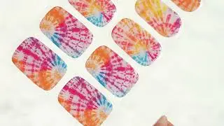 NG200462 Wholesale Tie-dye Gel Nail Sticker Custom Gel Nails