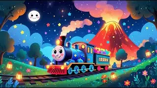 Cute Cartoon Train Adventure with Friendly Volcano | Kids Train Animation Video  ❤️