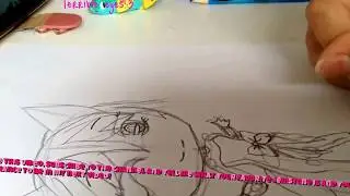 (speed drawing) Drawing a crystal wolf girl