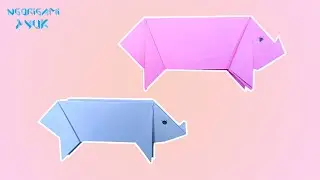 Cara Membuat Origami Anak Babi | Origami Binatang