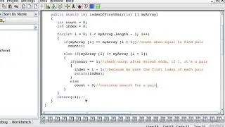 how to find the index of the first pair of repeated elements - java