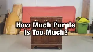 Old Cabinet Gets a Purple Furniture Flip