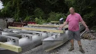 Home built houseboat and trailer build Part 1