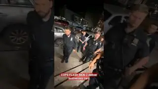 Cop gang flash mob civilian in NYC intimidation effort 10 cops deliver one business card and a frisk