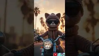 Cat riding bike along the country side | #aistory #cartoon #aiart #youtubeshorts #youtube #youtuber