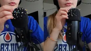 ASMR // pins and bobby bins on mic cover📍