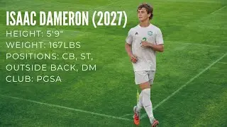 Isaac Dameron (2027) - Recruiting Soccer Highlight Video - CB, Striker, Outside Back, and DM